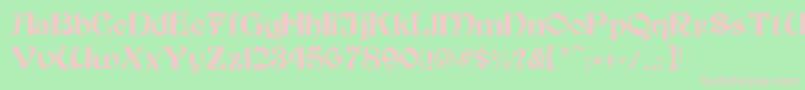 BoaltyRegular Font – Pink Fonts on Green Background