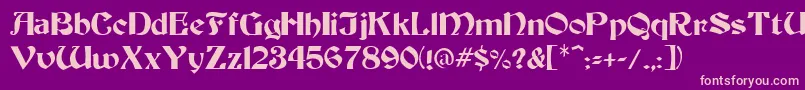 BoaltyRegular Font – Pink Fonts on Purple Background