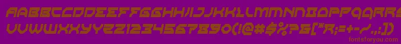 Xenodemoncondital Font – Brown Fonts on Purple Background