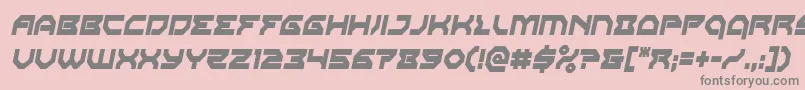 フォントXenodemoncondital – ピンクの背景に灰色の文字