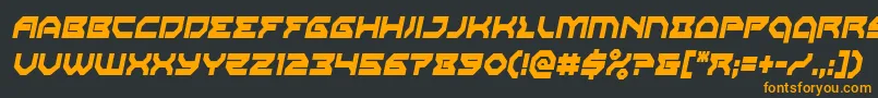 Шрифт Xenodemoncondital – оранжевые шрифты на чёрном фоне