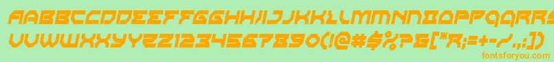 Xenodemoncondital Font – Orange Fonts on Green Background