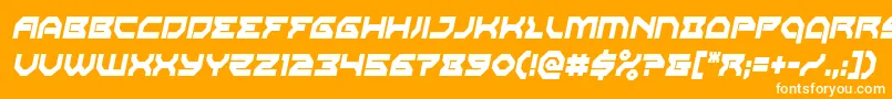 フォントXenodemoncondital – オレンジの背景に白い文字