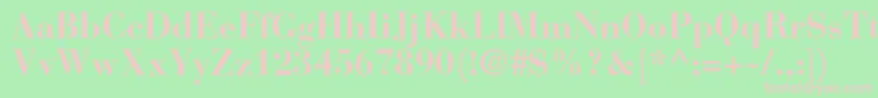 BauerbodonistdBold Font – Pink Fonts on Green Background