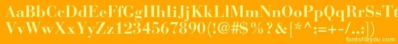 BauerbodonistdBold Font – Yellow Fonts on Orange Background