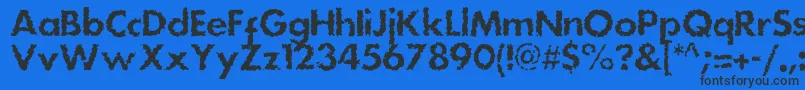 フォントDsstainc – 黒い文字の青い背景