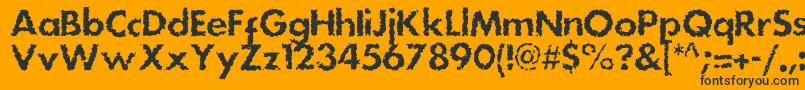 Dsstainc-Schriftart – Schwarze Schriften auf orangefarbenem Hintergrund