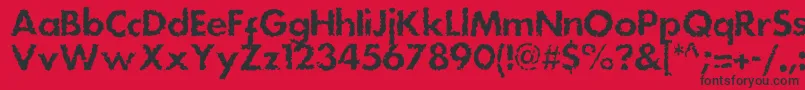 Dsstainc-fontti – mustat fontit punaisella taustalla