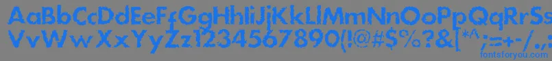 フォントDsstainc – 灰色の背景に青い文字