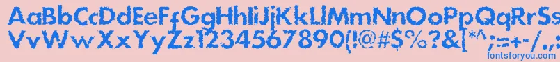 Шрифт Dsstainc – синие шрифты на розовом фоне