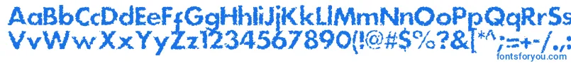 Dsstainc-Schriftart – Blaue Schriften auf weißem Hintergrund