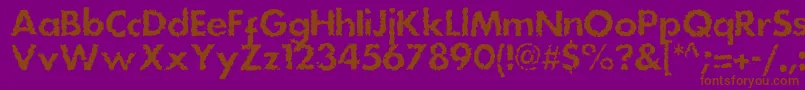 フォントDsstainc – 紫色の背景に茶色のフォント