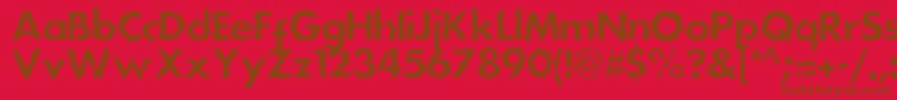 フォントDsstainc – 赤い背景に茶色の文字