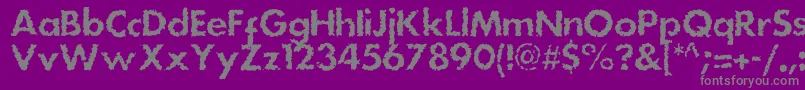 フォントDsstainc – 紫の背景に灰色の文字