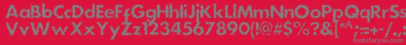 Dsstainc-Schriftart – Graue Schriften auf rotem Hintergrund
