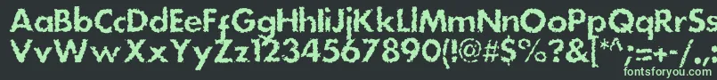 Dsstainc-fontti – vihreät fontit mustalla taustalla