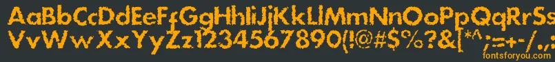 Dsstainc Font – Orange Fonts on Black Background