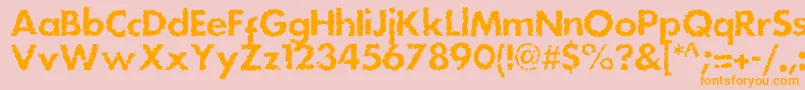 Dsstainc Font – Orange Fonts on Pink Background