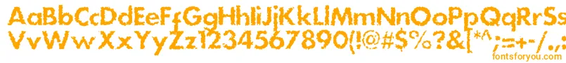 Dsstainc Font – Orange Fonts on White Background