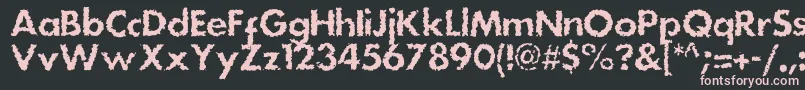フォントDsstainc – 黒い背景にピンクのフォント