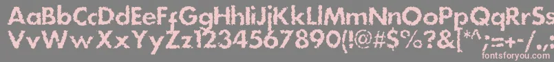 Dsstainc-fontti – vaaleanpunaiset fontit harmaalla taustalla