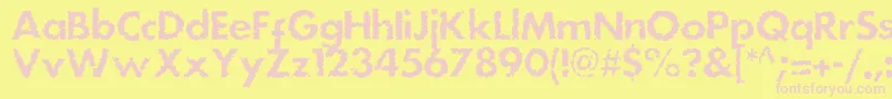 Dsstainc Font – Pink Fonts on Yellow Background