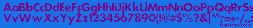 Шрифт Dsstainc – фиолетовые шрифты на синем фоне