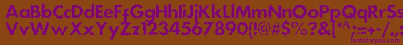 Dsstainc-Schriftart – Violette Schriften auf braunem Hintergrund