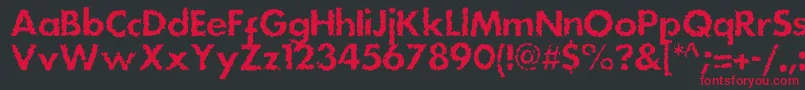 Dsstainc Font – Red Fonts on Black Background