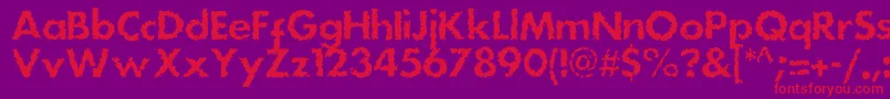 Dsstainc Font – Red Fonts on Purple Background