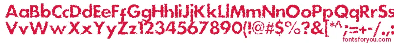 Dsstainc-Schriftart – Rote Schriften auf weißem Hintergrund