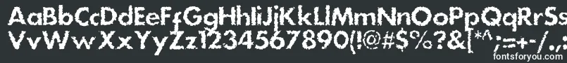 Шрифт Dsstainc – белые шрифты на чёрном фоне