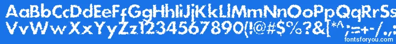 Шрифт Dsstainc – белые шрифты на синем фоне