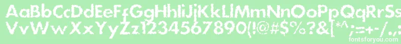 Шрифт Dsstainc – белые шрифты на зелёном фоне