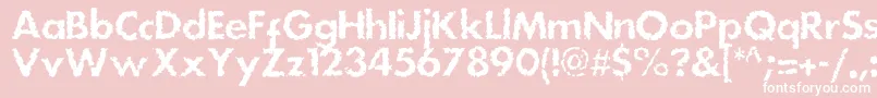 Dsstainc-Schriftart – Weiße Schriften auf rosa Hintergrund