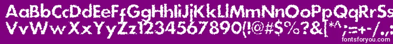 Dsstainc-Schriftart – Weiße Schriften auf violettem Hintergrund