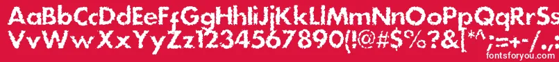 Шрифт Dsstainc – белые шрифты на красном фоне