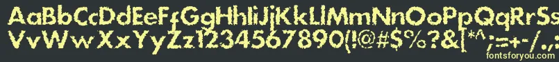 Шрифт Dsstainc – жёлтые шрифты на чёрном фоне