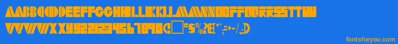 fuente Artytimesreg52RegularTtcon – Fuentes Naranjas Sobre Fondo Azul