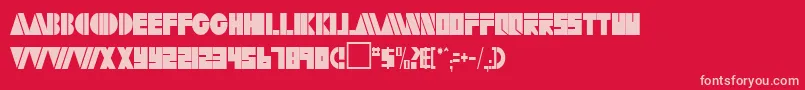 フォントArtytimesreg52RegularTtcon – 赤い背景にピンクのフォント