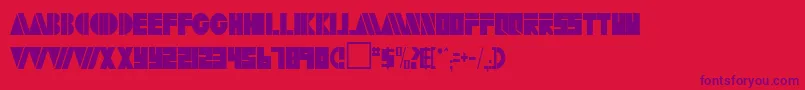 フォントArtytimesreg52RegularTtcon – 赤い背景に紫のフォント