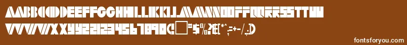 フォントArtytimesreg52RegularTtcon – 茶色の背景に白い文字