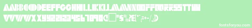 フォントArtytimesreg52RegularTtcon – 緑の背景に白い文字