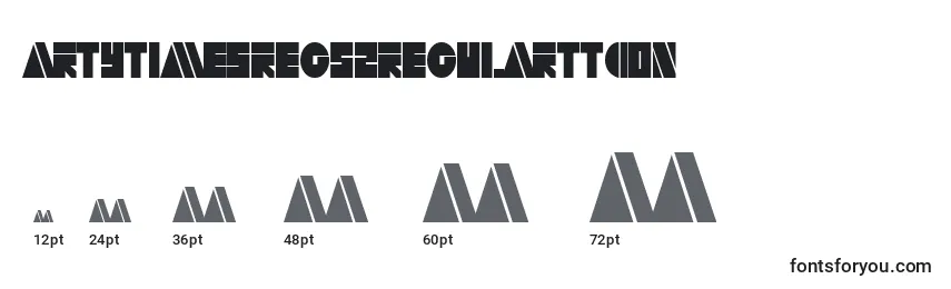 Размеры шрифта Artytimesreg52RegularTtcon