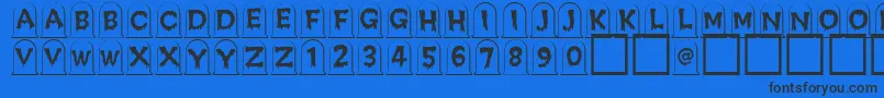 Creepygraves Font – Black Fonts on Blue Background