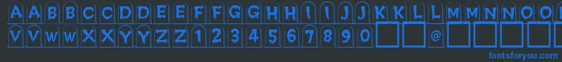 Creepygraves Font – Blue Fonts on Black Background