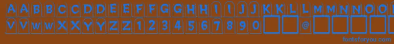 Creepygraves Font – Blue Fonts on Brown Background