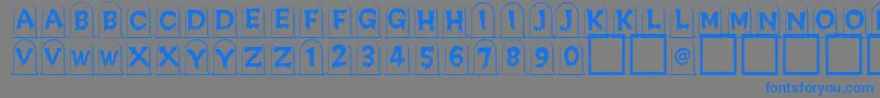 Creepygraves Font – Blue Fonts on Gray Background