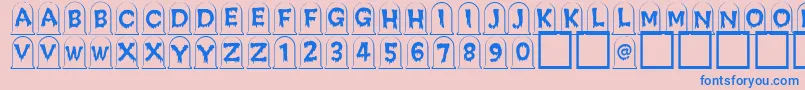 Creepygraves Font – Blue Fonts on Pink Background