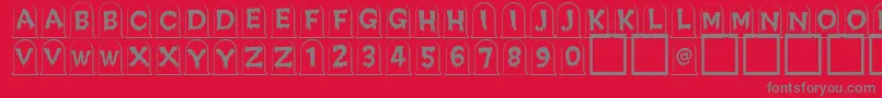 Creepygraves Font – Gray Fonts on Red Background